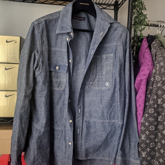 Louis Vuitton Blue Denim Shirt (runs very small) - Picture 3 of 14